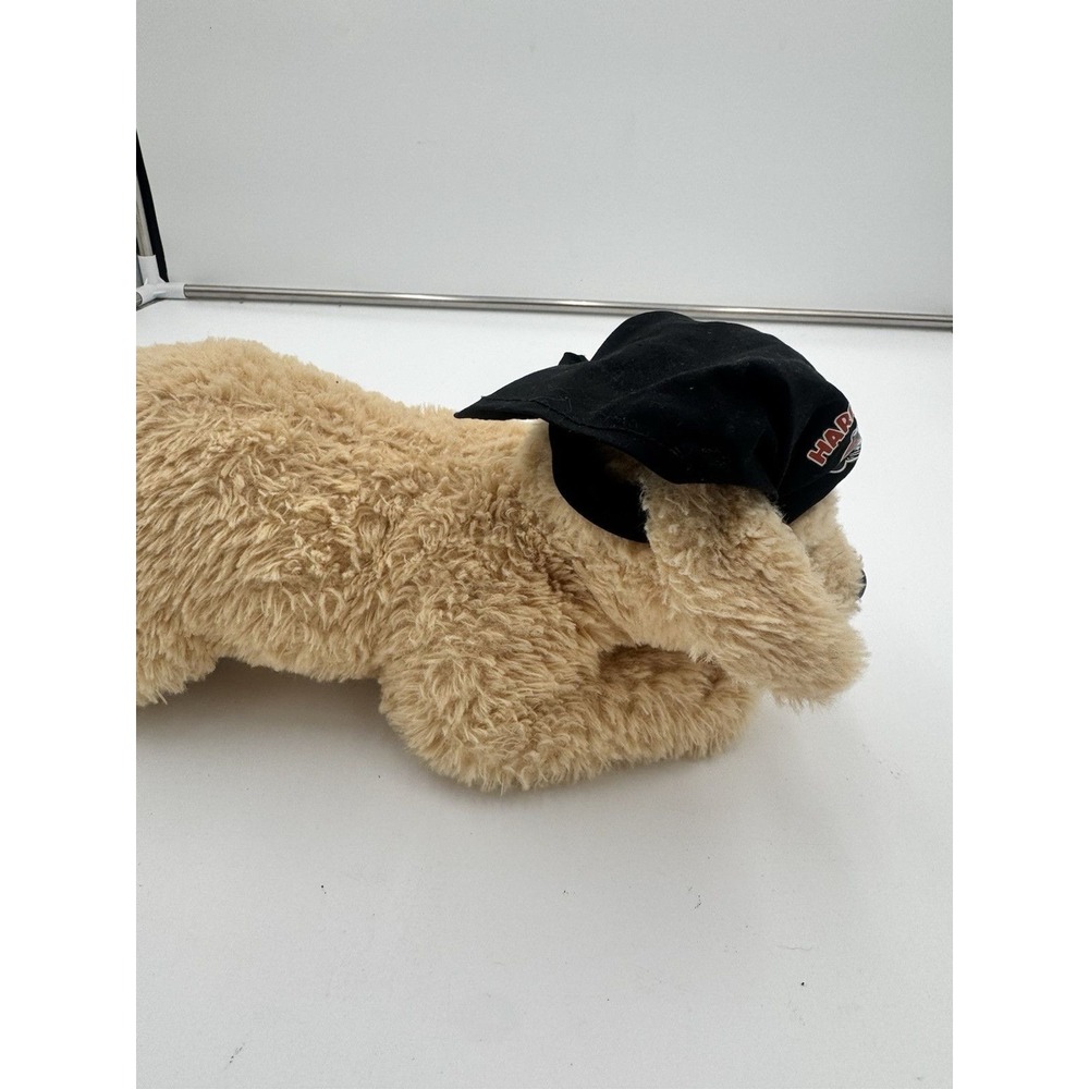 Harley Davidson 12" Plush  Golden Retriever Stuffed Animal Bandana Biker Dog Toy - Picture 2 of 7